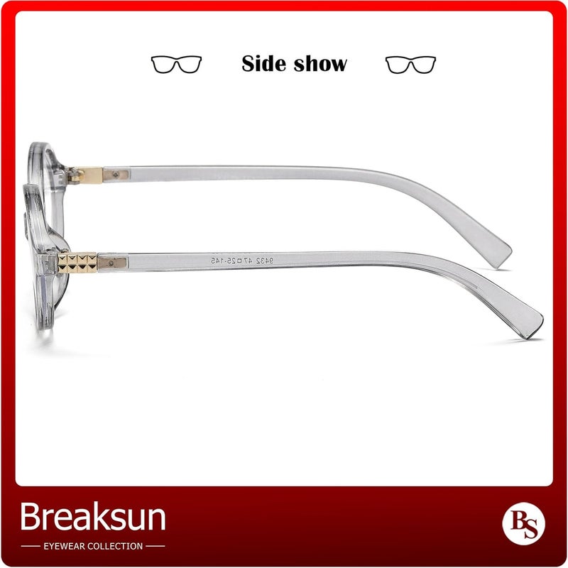 Breaksun Fashion Oval Glasses for Women Men Retro Round Tortoise Frame Blue Light Glasses Nerd Eyeglasses - Image 5